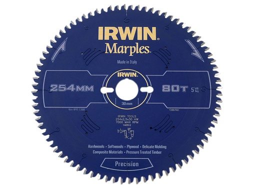 [IRW1897461] Marples Mitre Circular Saw Blade 254 x 30mm x 80T HI-ATB/Neg