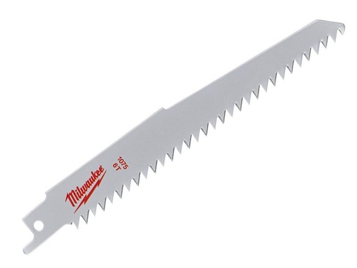 [MIL48001075] SAWZALL® Wood/Plastic Blade 150mm 6 tpi (3)