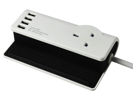 [SMJSDESKT] Desktop Charging Station 240V 4 x USB 13A 1.4m