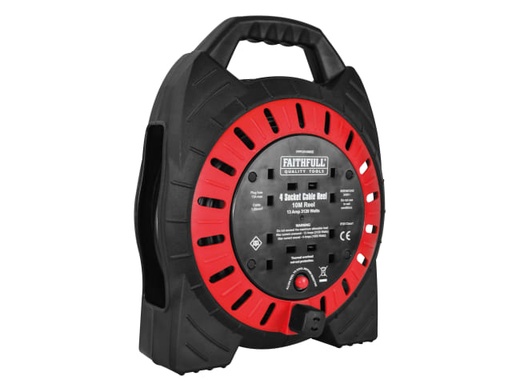 [FPPCR10MSE] Semi-Enclosed Cable Reel 240V 13A 4-Socket 10m