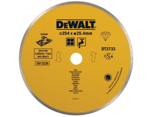 [DEWDT3733XJ] Ceramic Diamond Tile Blade 254 x 25.4mm