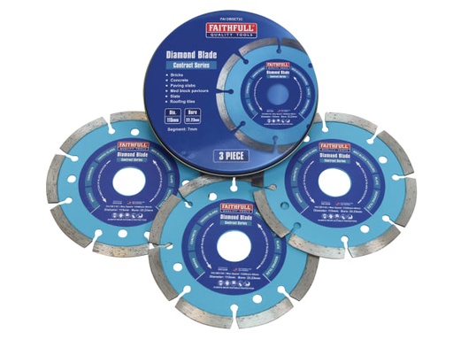 [FAIDBSET3C] Contract Diamond Blades 115 x 22.2mm (Pack 3)