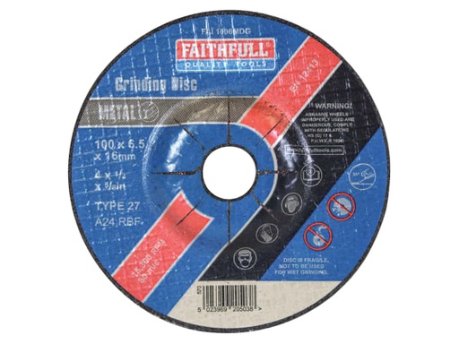 [FAI1006MDG] Depressed Centre Metal Grinding Disc 100 x 6.5 x 16mm