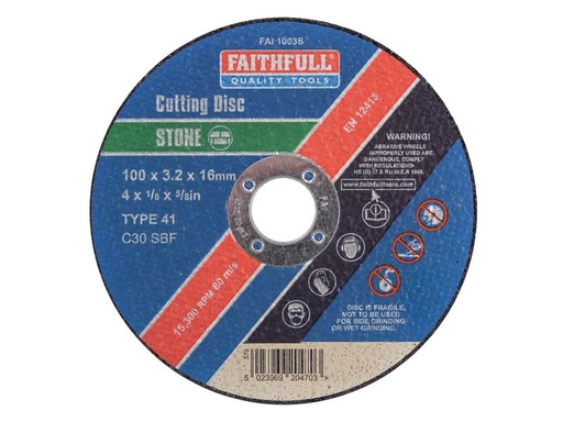 [FAI1003S] Stone Cut Off Disc 100 x 3.2 x 16mm