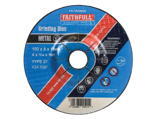 [FAI1005MDG] Depressed Centre Metal Grinding Disc 100 x 5 x 16mm