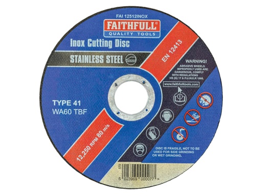 [FAI11512INOX] Inox Cutting Disc 115 x 1.2 x 22.23mm