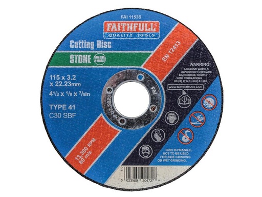 [FAI1153S] Stone Cut Off Disc 115 x 3.2 x 22.23mm