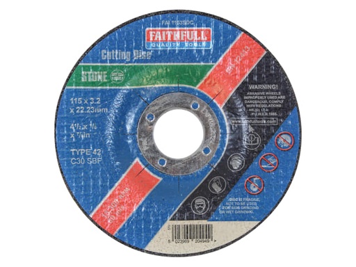 [FAI1153SDC] Depressed Centre Stone Cutting Disc 115 x 3.2 x 22.23mm