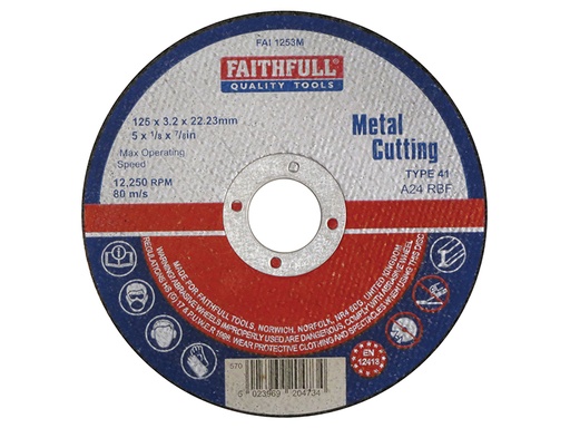 [FAI1253M] Metal Cut Off Disc 125 x 3.2 x 22.23mm