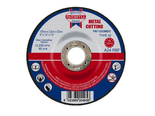 [FAI1253MDC] Depressed Centre Metal Cutting Disc 125 x 3.2 x 22.23mm