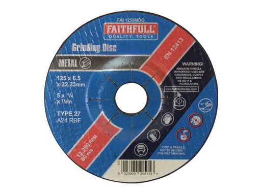 [FAI1256MDG] Depressed Centre Metal Grinding Disc 125 x 6.5 x 22.23mm