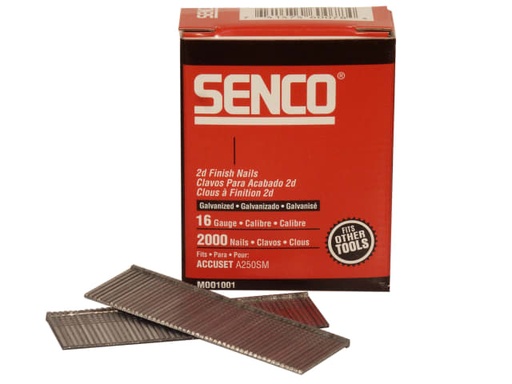 [SENRX21EAA] Straight Brad Nails Galvanised 16G x 50mm (Pack 2000)