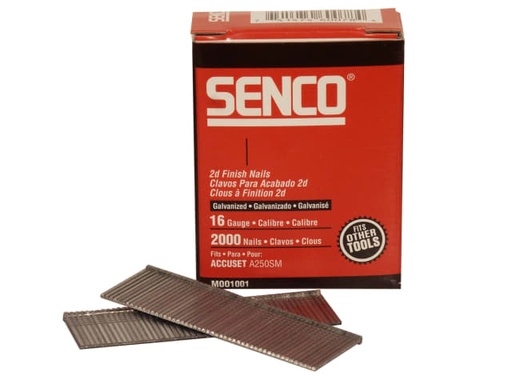 [SENRX25EAA] Straight Brad Nails Galvanised 16G x 63mm (Pack 2000)