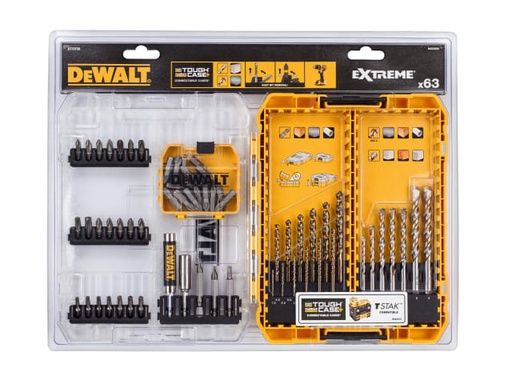 [DEWDT70759QZ] DT70759 Mixed Drill & Bit Set, 63 Piece