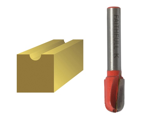 [FAIRB62] Router Bit TCT Radius 5.0 x 18mm 1/4in Shank