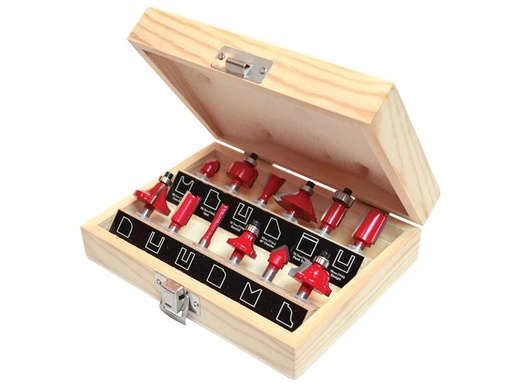 [FAIRBS12] 1/4in TCT Router Bit Set, 12 Piece