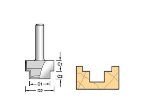 [TRE361912TC] 36/19 x 1/2 TCT Strip Recessor 9.5 x 19 x 13 x 6mm