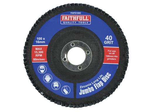 [FAIFD100C] Abrasive Jumbo Flap Disc 100mm Coarse