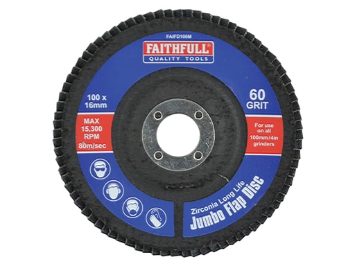 [FAIFD100M] Abrasive Jumbo Flap Disc 100mm Medium