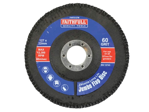 [FAIFD127M] Abrasive Jumbo Flap Disc 127mm Medium