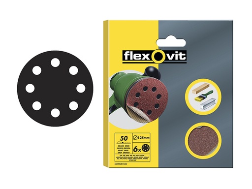 [FLV26386] Hook & Loop Sanding Disc 115mm Fine 120G (Pack 6)