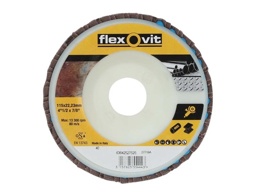 [FLV27525] Flap Disc For Angle Grinders 115mm 40G