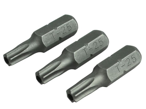 [FAISBT2525S] Security S2 Grade Steel Screwdriver Bits T25S x 25mm (Pack 3)