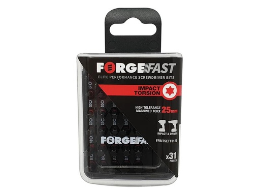 [FORFFBST31] ForgeFast TORX® Compatible Impact Bit Set, 31 Piece