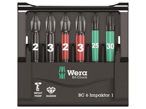 [WER073890] Bit-Check 6 Impaktor 1 SB Set, 6 Piece