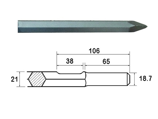 [FAIKAGP380] Kango Shank Point 380mm (914112)