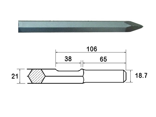 [FAIKAGP450] Kango Shank Point 450mm (914113)