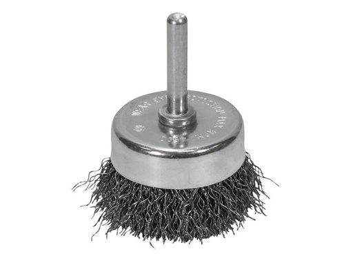 [FAIWBS50] Wire Cup Brush 50mm x 6mm Shank, 0.30mm Wire