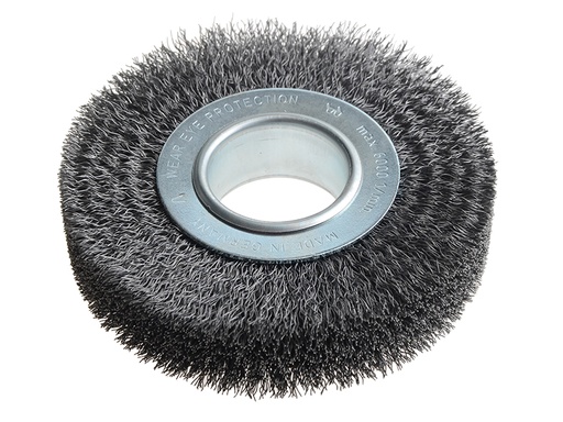 [LES334163] Wheel Brush D125mm x W29-31 x 40 Bore Set 2 Steel Wire 0.30