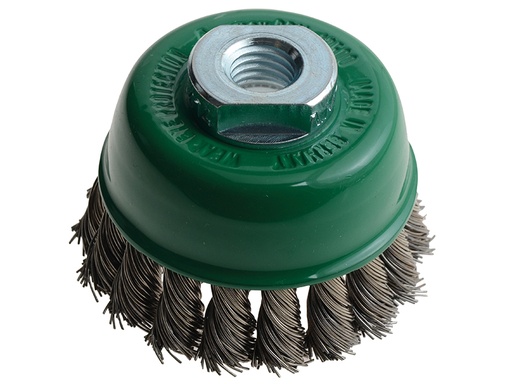 [LES482817] Knot Cup Brush 65mm M14x2.0, 0.50 Stainless Steel Wire