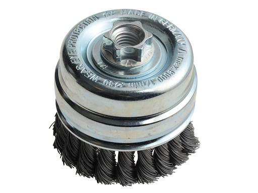 [LES484217] Knot Cup Brush 80mm M14x2, 0.50 Steel Wire*