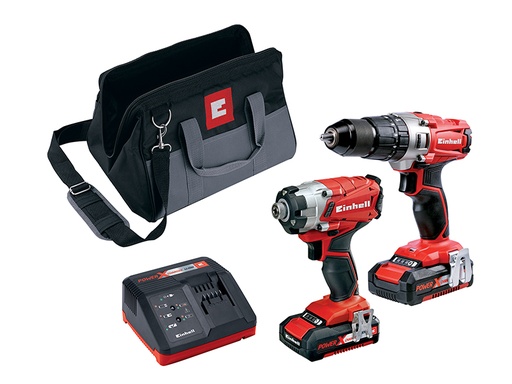 [EINPXTWIN2] Power X-Change Combi & Impact Driver Twin Pack 18V 2 x 2.0Ah Li-ion