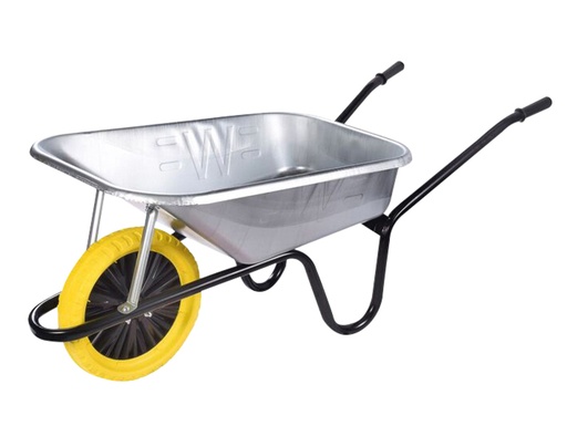 [WALBGVPPDD] 90L Galvanised Builder's Wheelbarrow - Puncture Proof