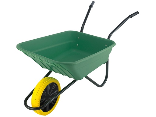 [WALBSHGPPDD] Boxed 90L Green Polypropylene Wheelbarrow - Puncture Proof