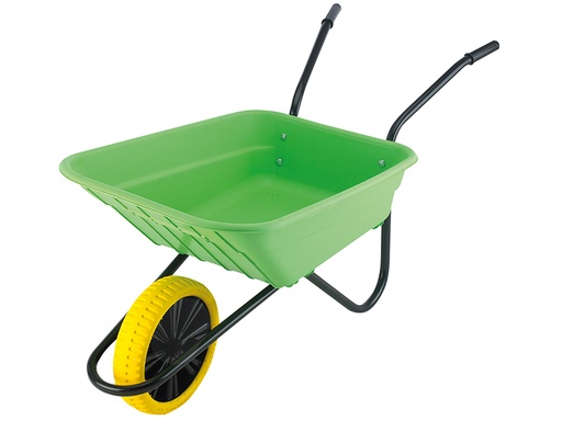 [WALBSHLMPPDD] Boxed 90L Lime Polypropylene Wheelbarrow - Puncture Proof