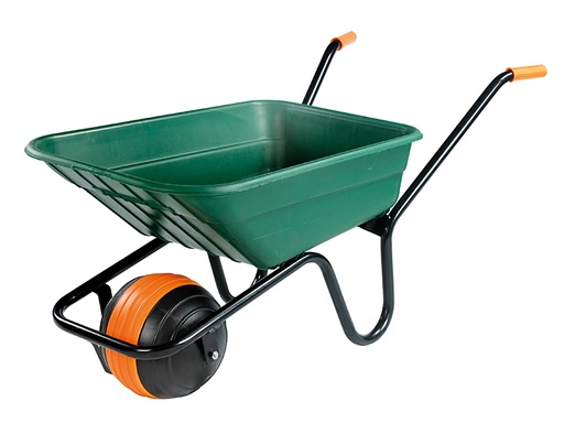 [WALDBGRPPDD] 90L Green Polypropylene Wheelbarrow - Duraball