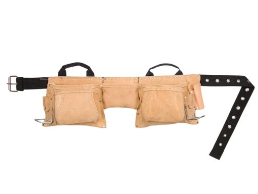 [KUNAP527X] AP-527X Heavy-Duty Leather Work Apron 12 Pocket