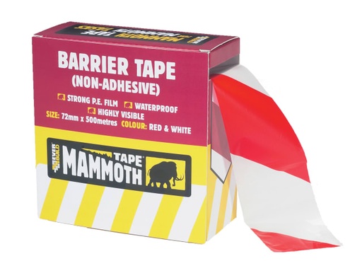 [EVB2BARRD500] Barrier Tape Red / White 72mm x 500m