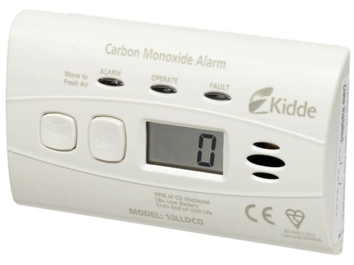 [KID10LLDCO] 10LLDCO 10-Year Sealed Battery Digital Carbon Monoxide Alarm