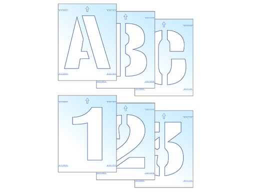 [SCA9403] Letter & Number Stencil Kit 25mm