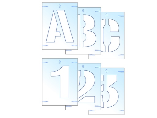 [SCA9406] Letter & Number Stencil Kit 100mm