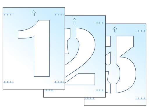 [SCA9416] Number Stencil Kit 300mm