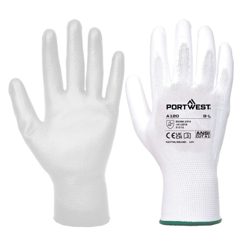 A120 Pu Palm Glove - White