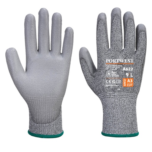 A622 Mr Cut Pu Palm Glove - Grey