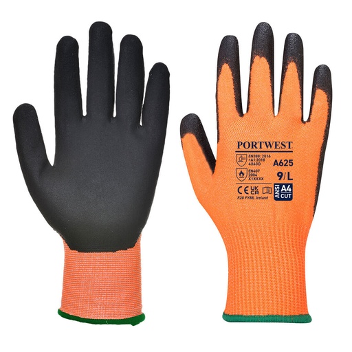 A625 Vis-Tex Cut Res Glove - Orange/Black