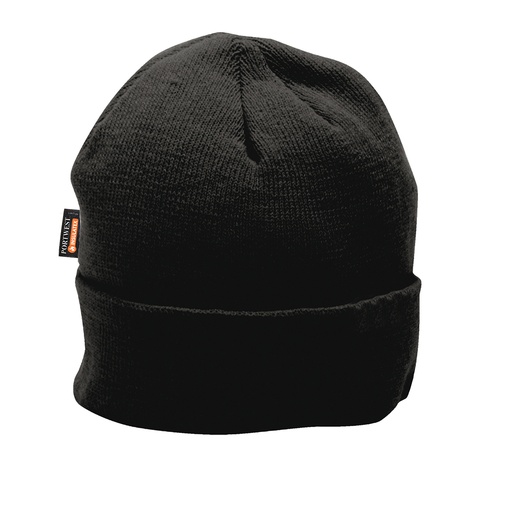 [Portwest B013BKR] B013 Knit Hat insulatex Lined - Black